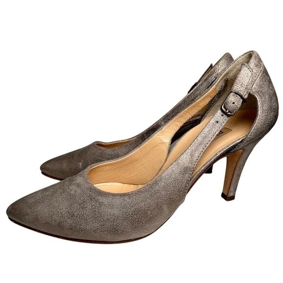 Paul Green Contessa Smoked Brushed Gold Pumps Leather Sz 7 Women's Shoes Career - Picture 12 of 16